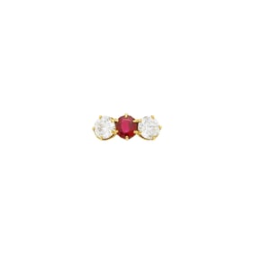 Anitque Gold, Ruby and Diamond Ring
