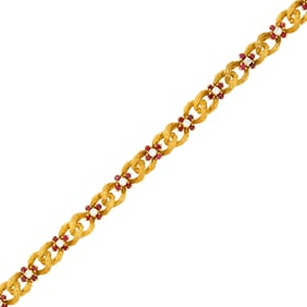Tiffany & Co. Gold, Ruby and Diamond Bracelet