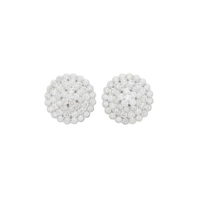 Pair of Platinum and Diamond Earrings