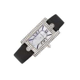 Harry Winston White Gold, Mother-of-Pearl and Diamond 'Avenue' Wristwatch
