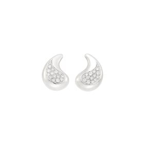 Marina B Pair of White Gold and Diamond Earclips
