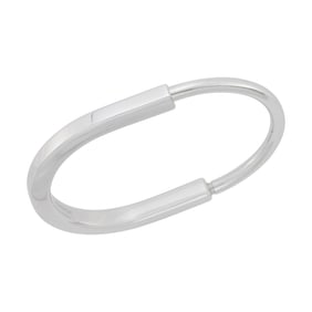 Tiffany & Co. White Gold 'Lock' Bangle Bracelet