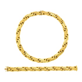 Gold Necklace and Bracelet