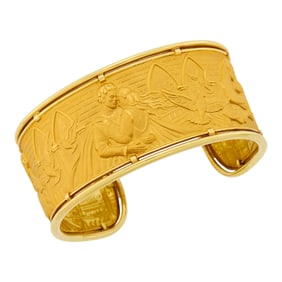 Carrera y Carrera Gold 'Romeo & Juliet' Cuff Bangle Bracelet