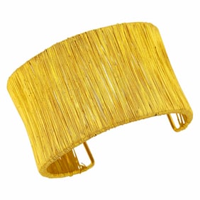 High Karat Gold Wire Mesh Cuff Bangle Bracelet