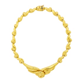 Hammered Gold Necklace