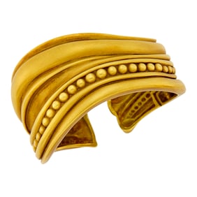 Barry Kieselstein-Cord Gold Cuff Bangle Bracelet
