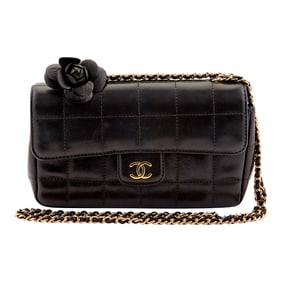 Chanel Black Lambskin Leather Mini Flap Bag