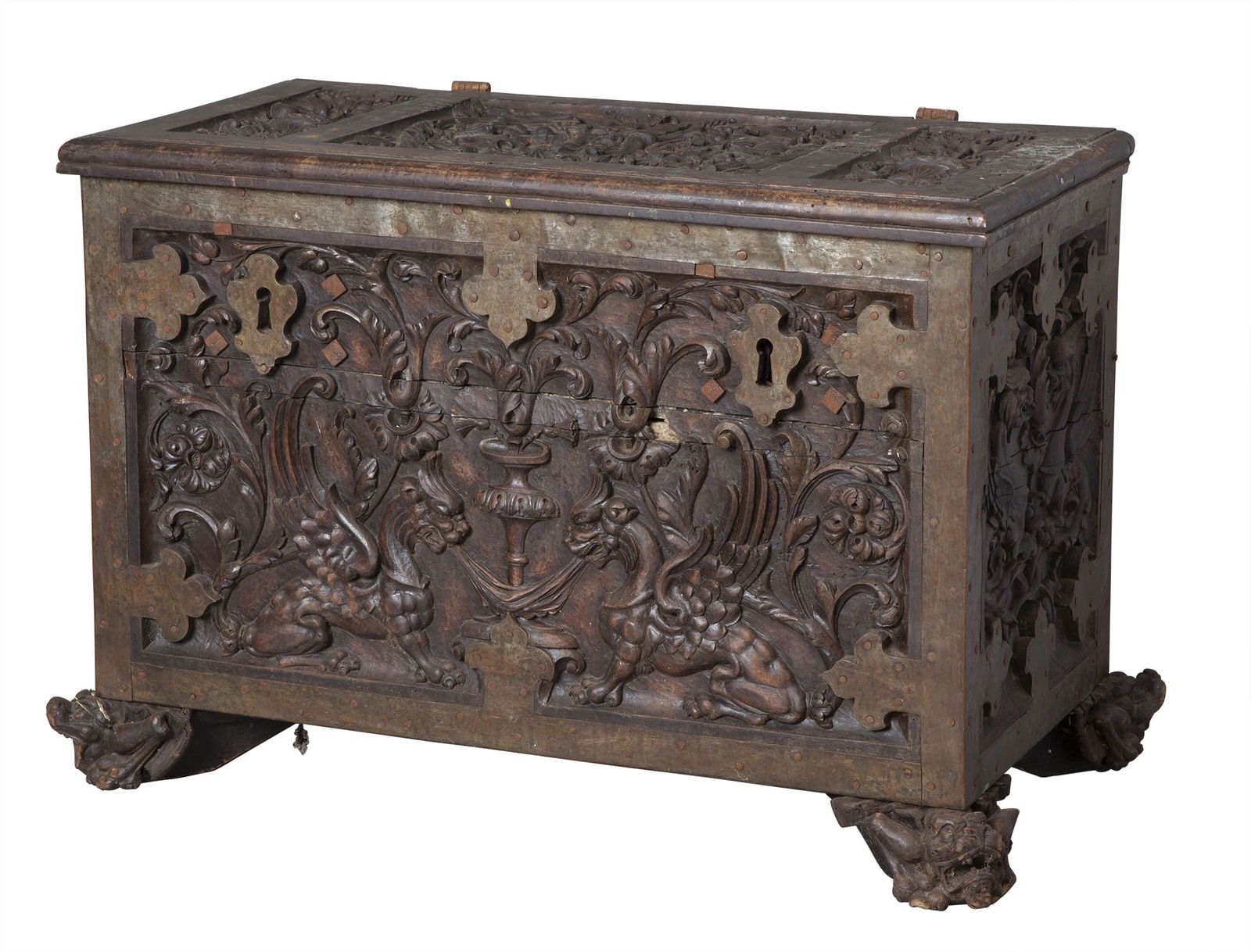 Italian Style Carved Wood Blanket Chest (1 of 8)