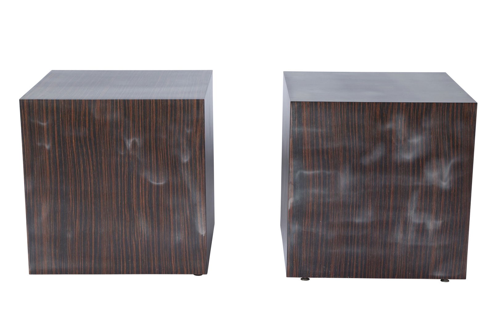 Pair of Zebrawood Cube Tables (1 of 4)