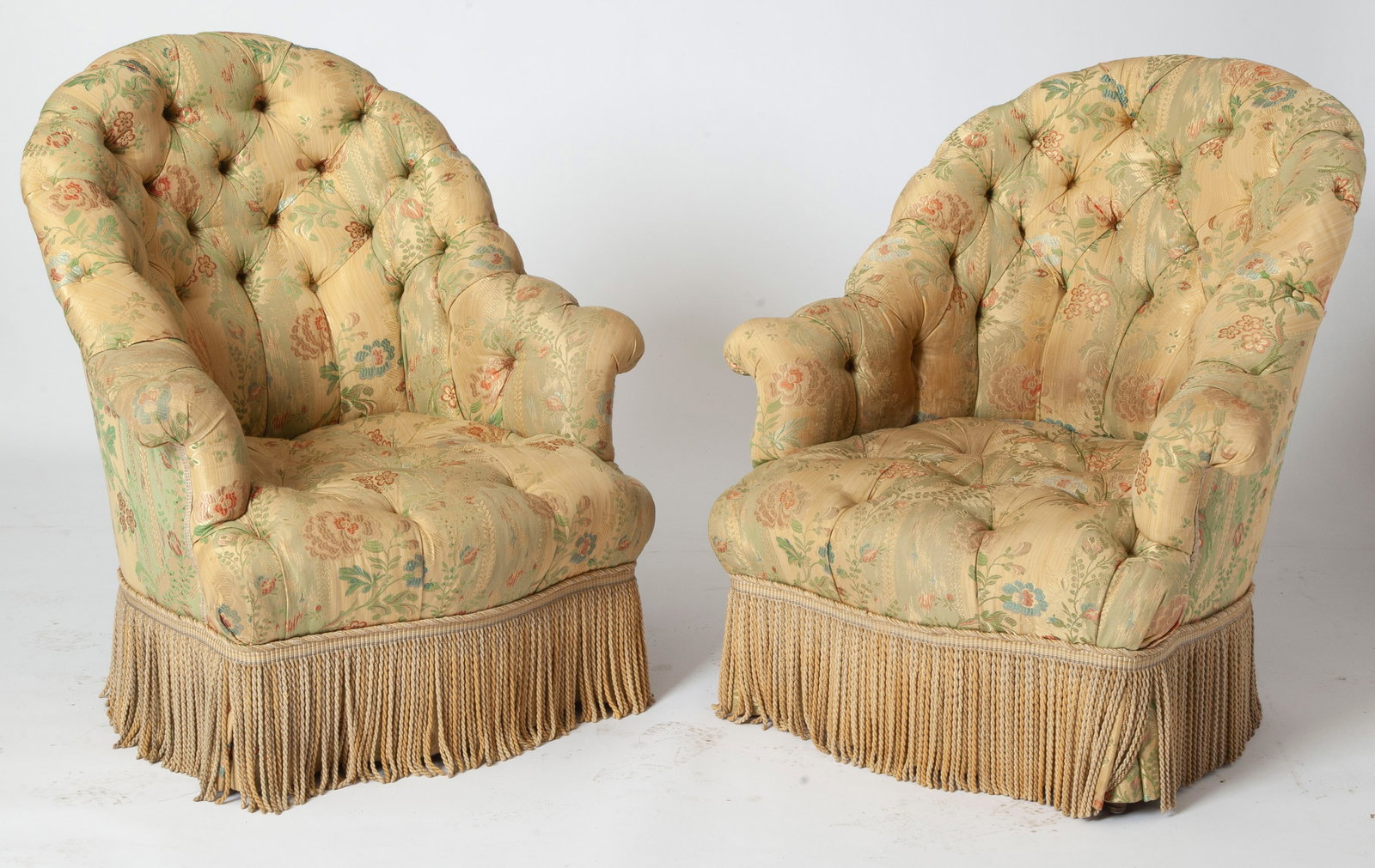Pair of Button Tufted Armchairs (1 of 5)