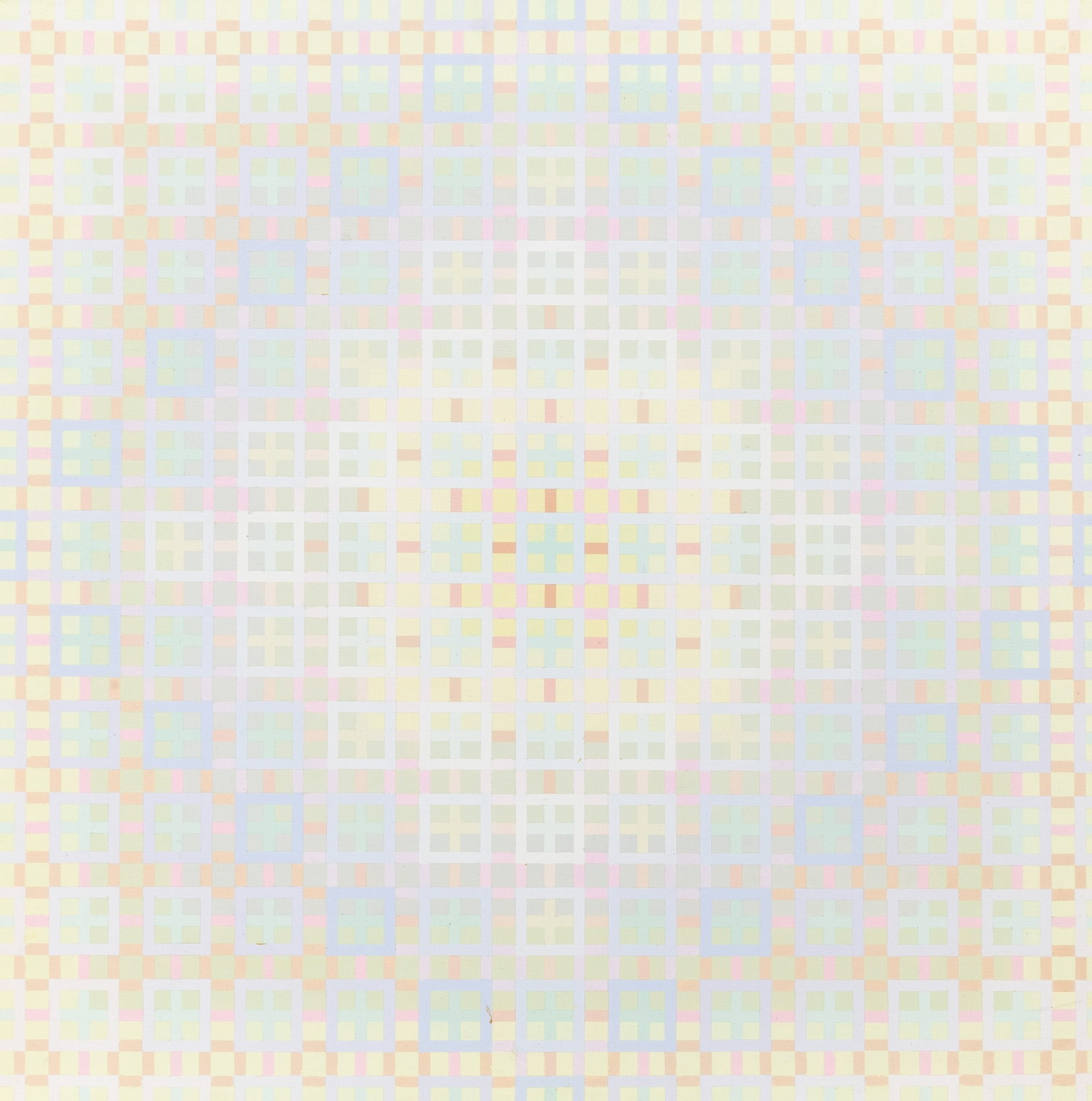 Masaaki: Japanese, b. 1938 Floating Spectrum sd-a, 1967 Signed and dated Masaaki. 1967. Dec. on the reverse Acrylic on canvas 24 x 24 inches (61 x 61 cm) Provenance: East Hampton Gallery, New York