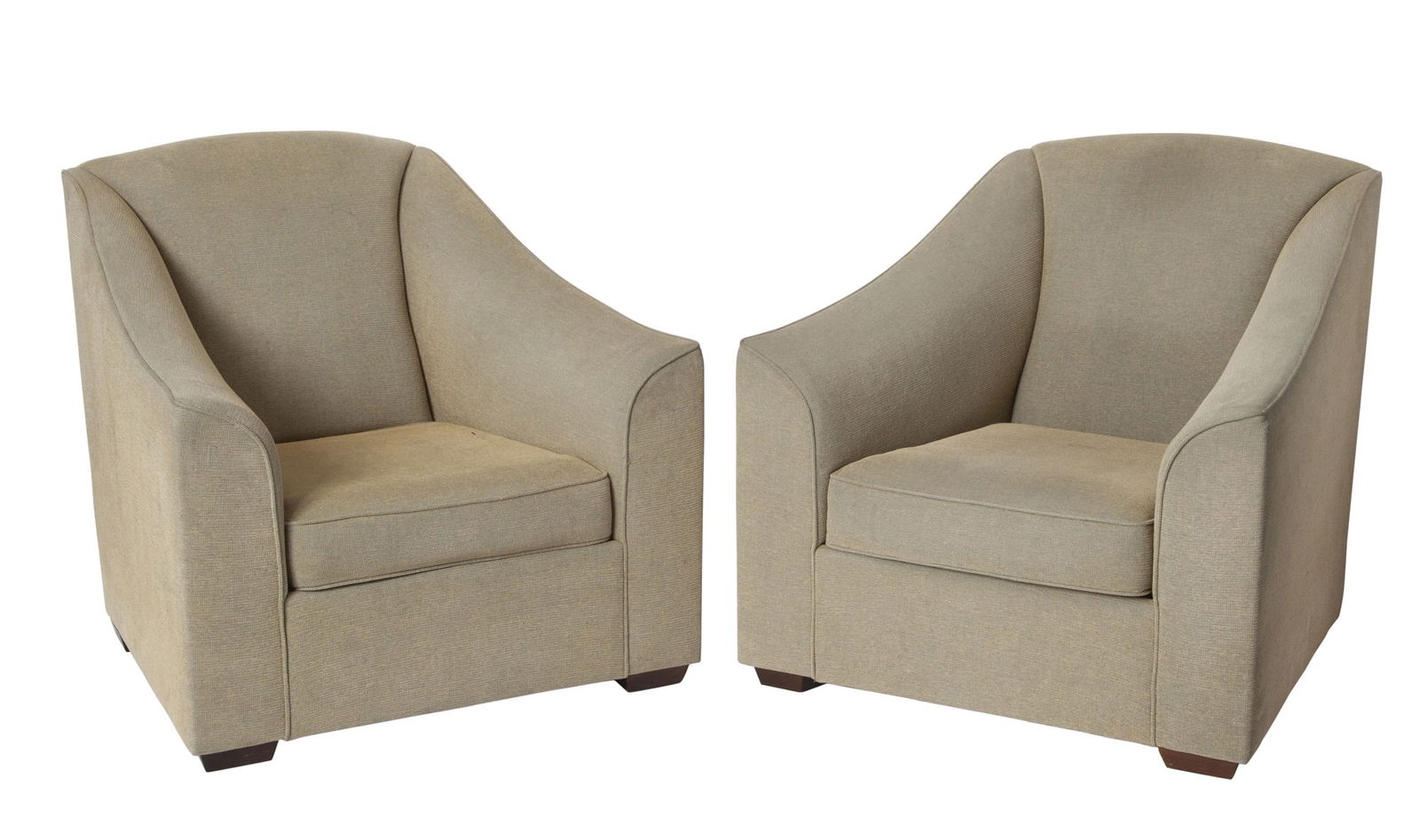 Pair of Jean Michel Frank for Ecart International Bergamo Upholstered "1940" Armchairs Retailed by (1 of 3)