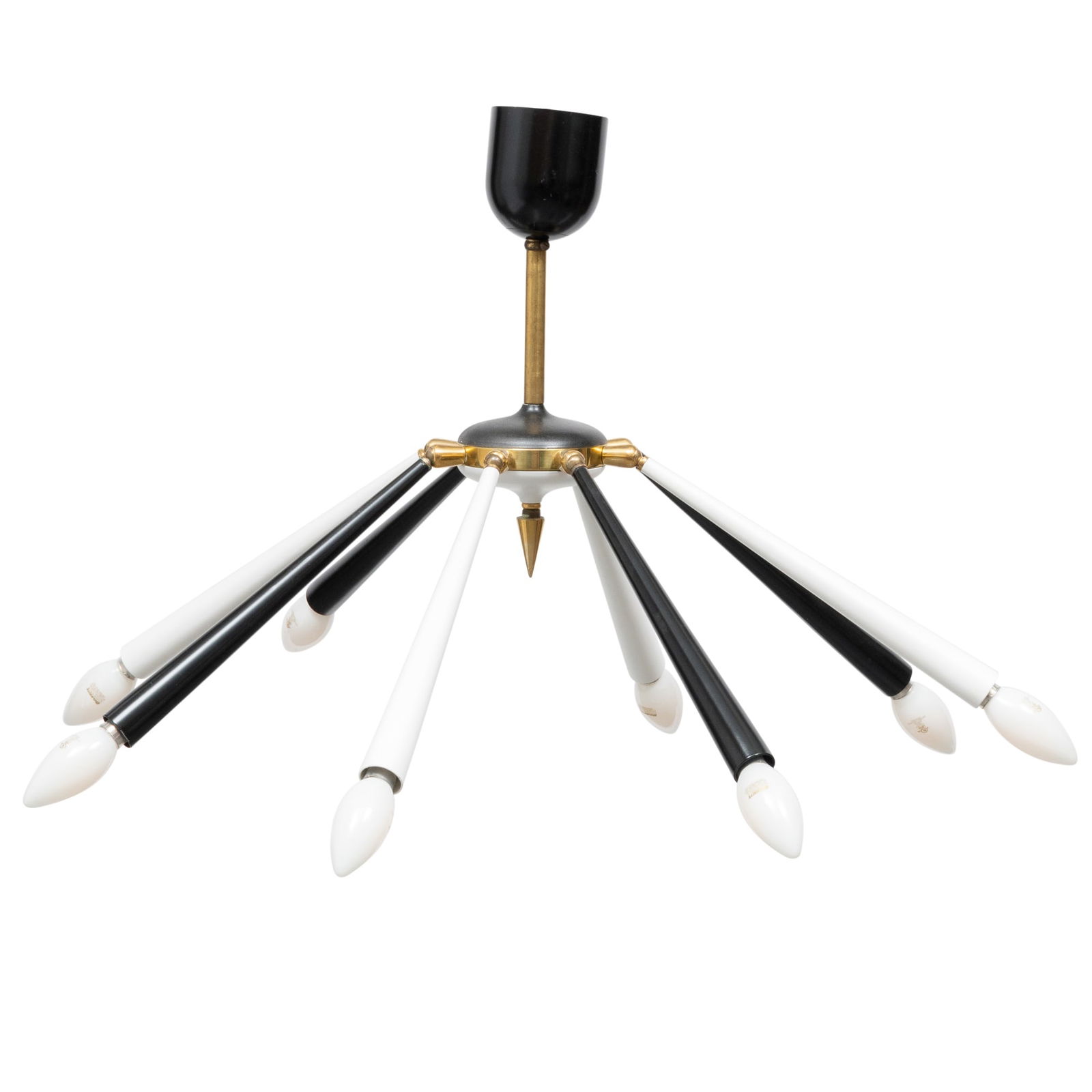 Italian Enameled Metal Eight-Light Chandelier Third quarter 20th century (1 of 4)