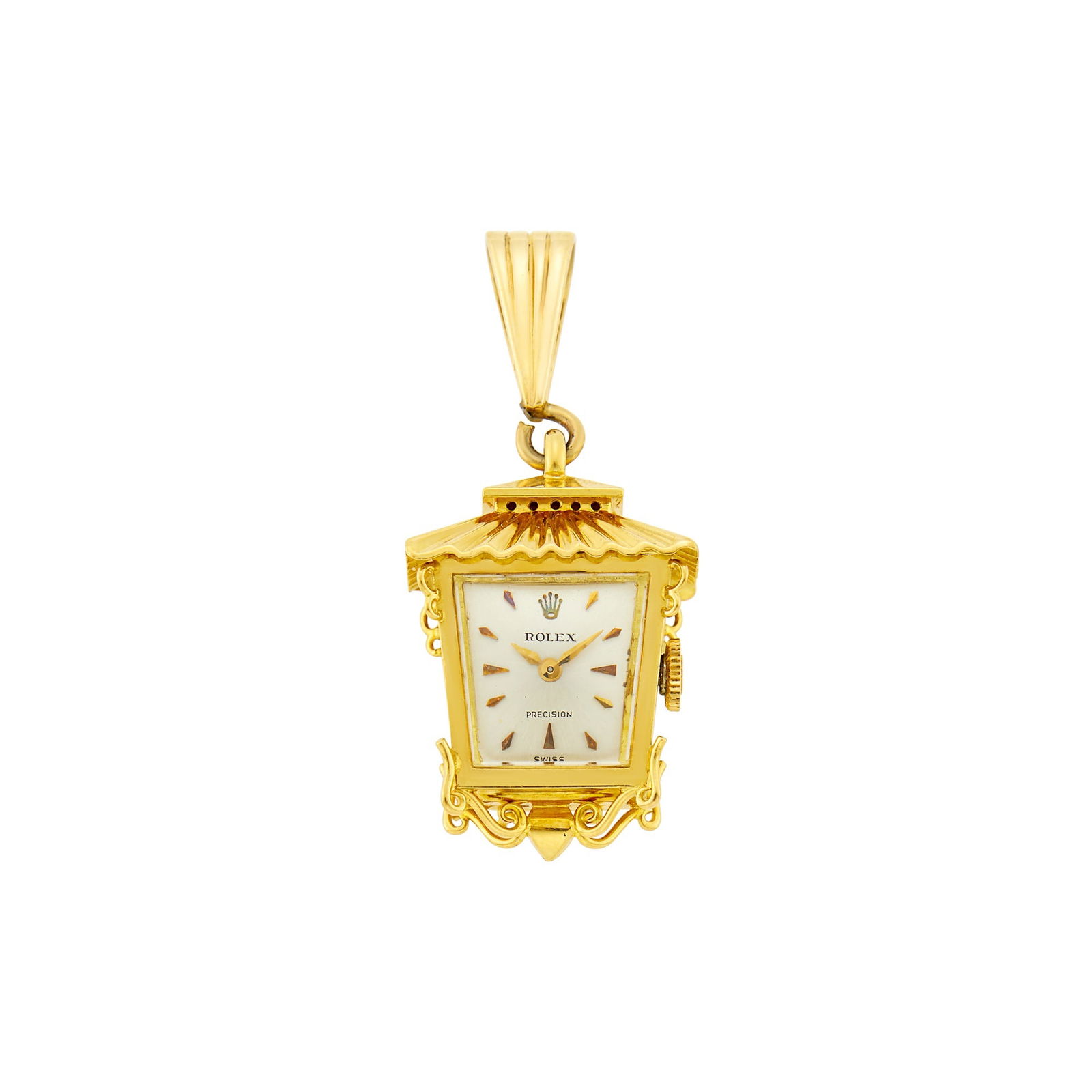 Rolex Gold and Synthetic Ruby 'Precision' Watch Lantern Pendant (1 of 2)