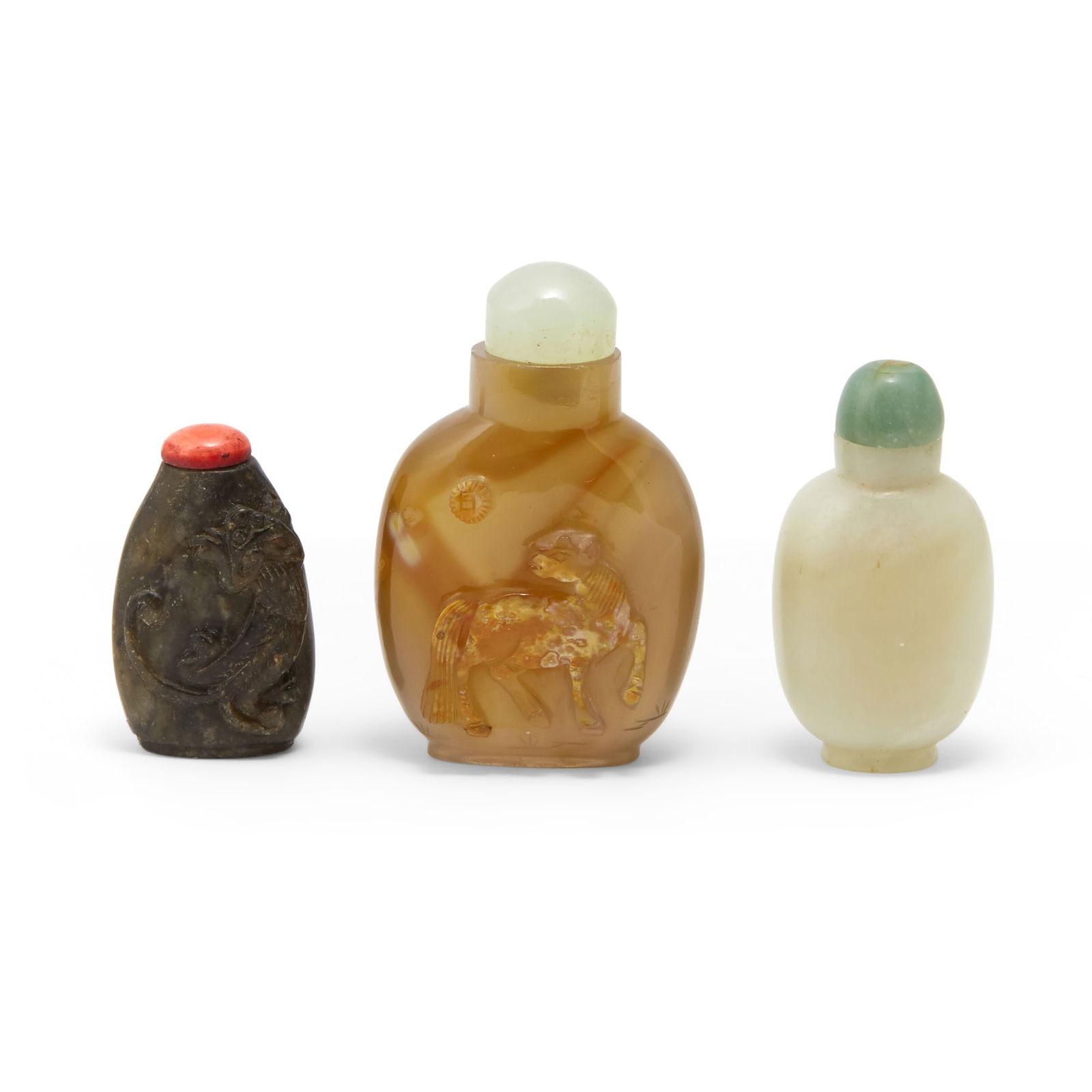 A Group of Three Snuff Bottles (1 of 4)