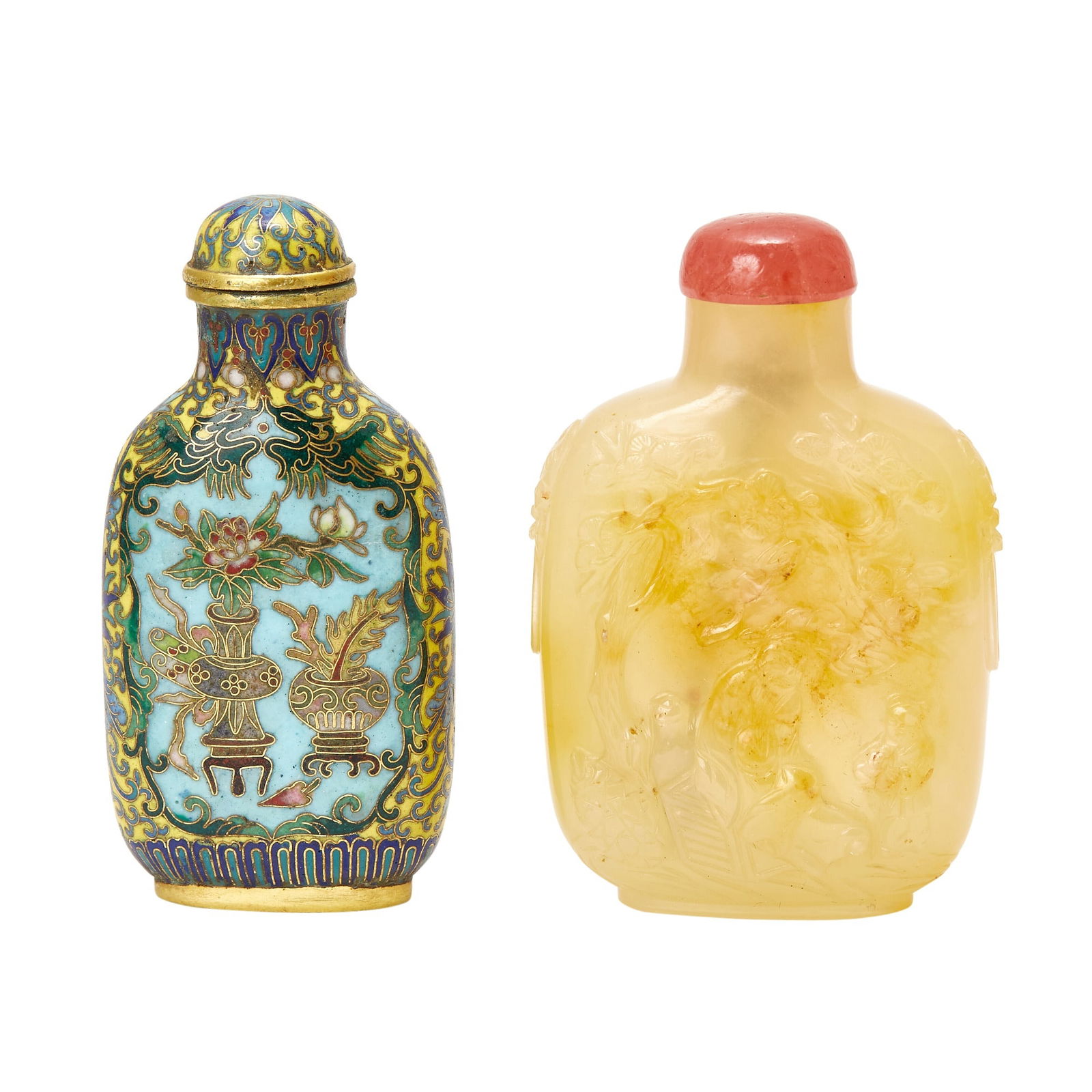 Two Chinese Snuff Bottles Qing Dynasty (1 of 4)