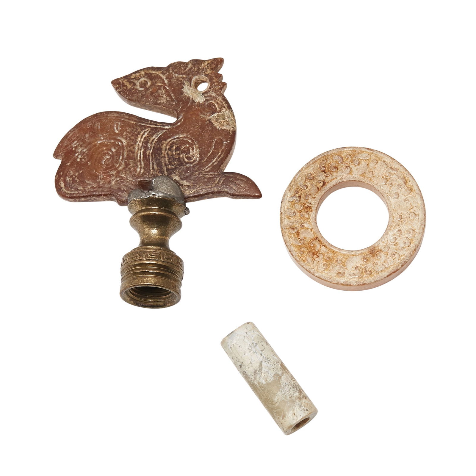 Three Chinese Archaistic Jade Carvings (1 of 3)