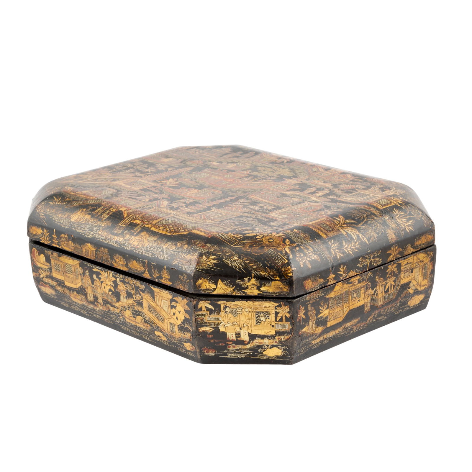 A Chinese Export Lacquer Box Early 19th century (1 of 2)