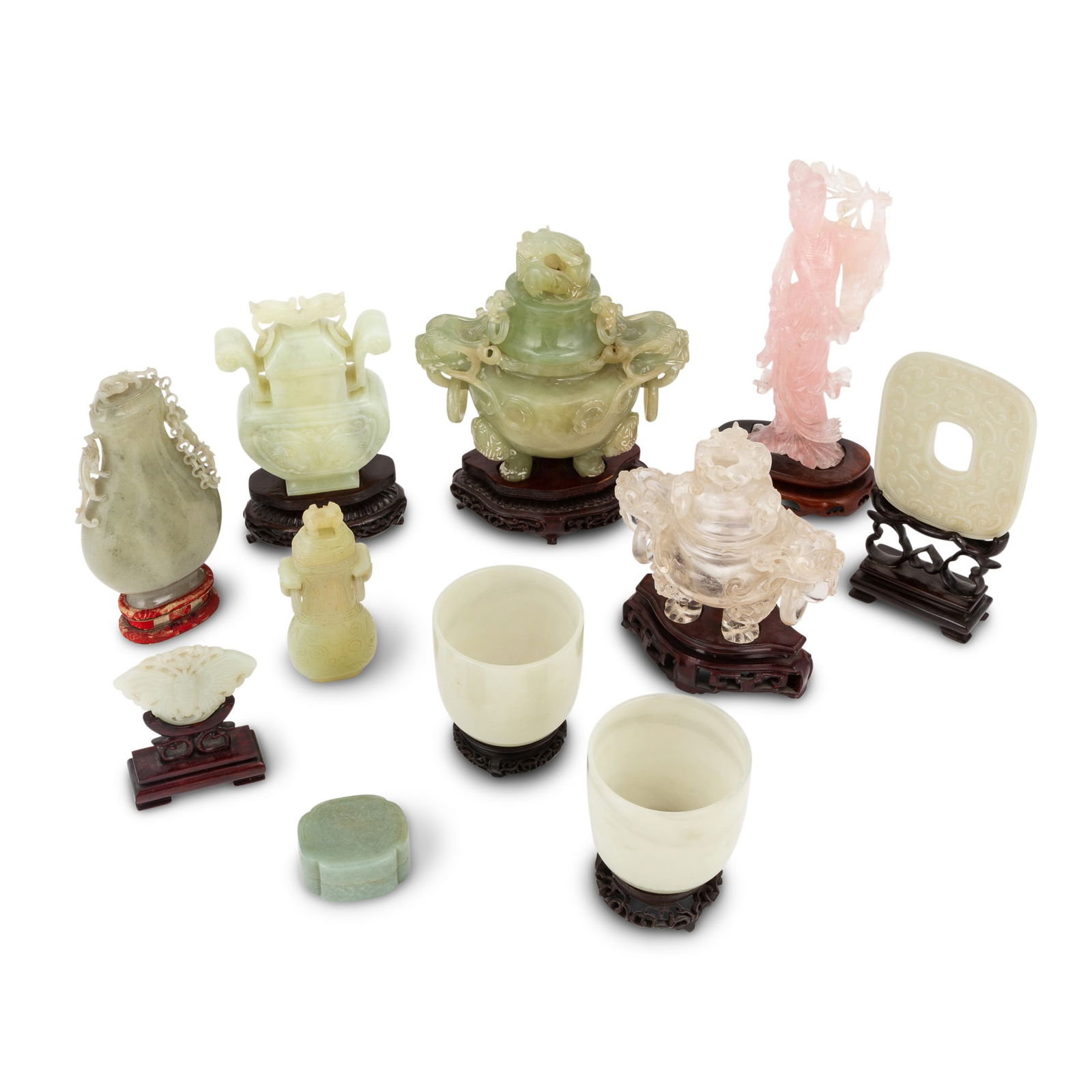 A Group of Eleven Chinese Hardstone Articles 20th century (1 of 4)
