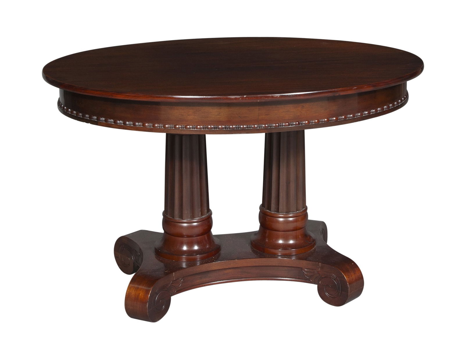 Classical Mahogany Center Table Possibly Continental, 19th century (1 of 5)