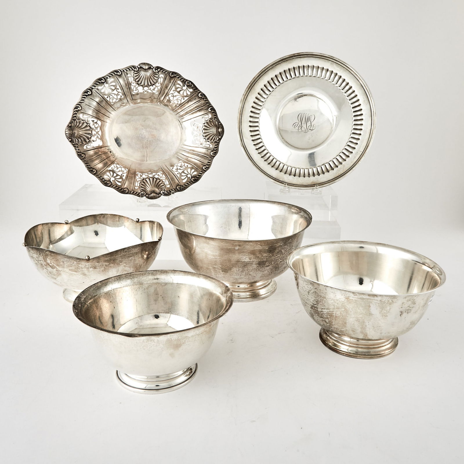 Group of American Sterling Silver Bowls and Dishes 20th Century (1 of 4)