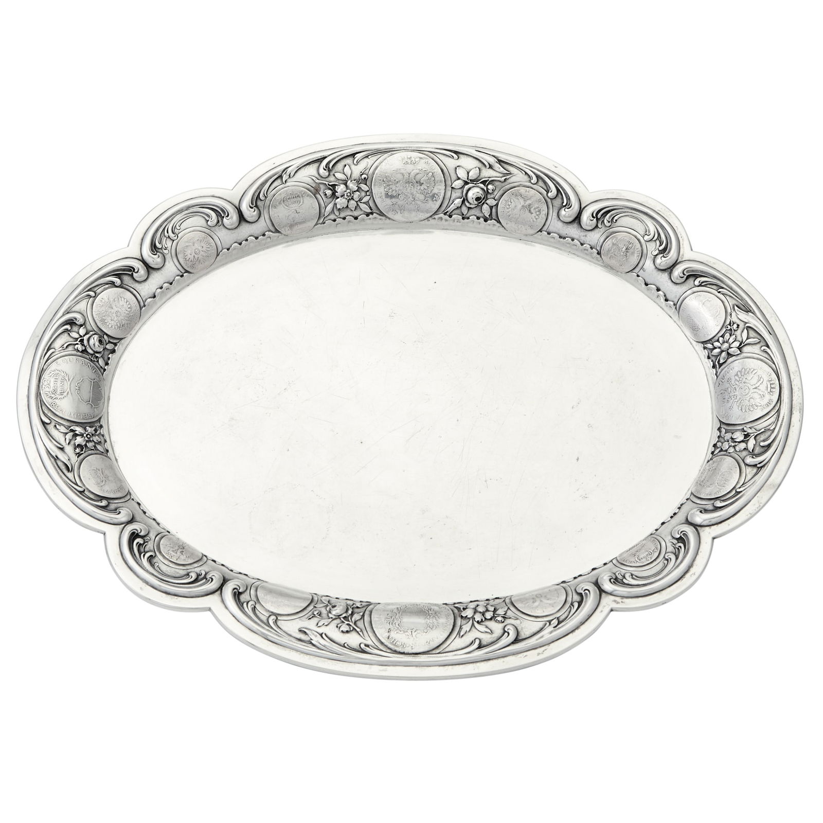 Continental Silver Tray Late 19th/early 20th century (1 of 3)