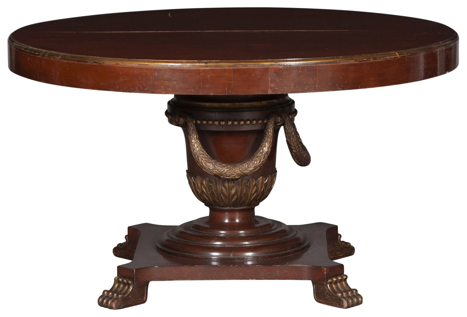 Restauration Style Parcel Gilt Mahogany Dining Table (1 of 5)