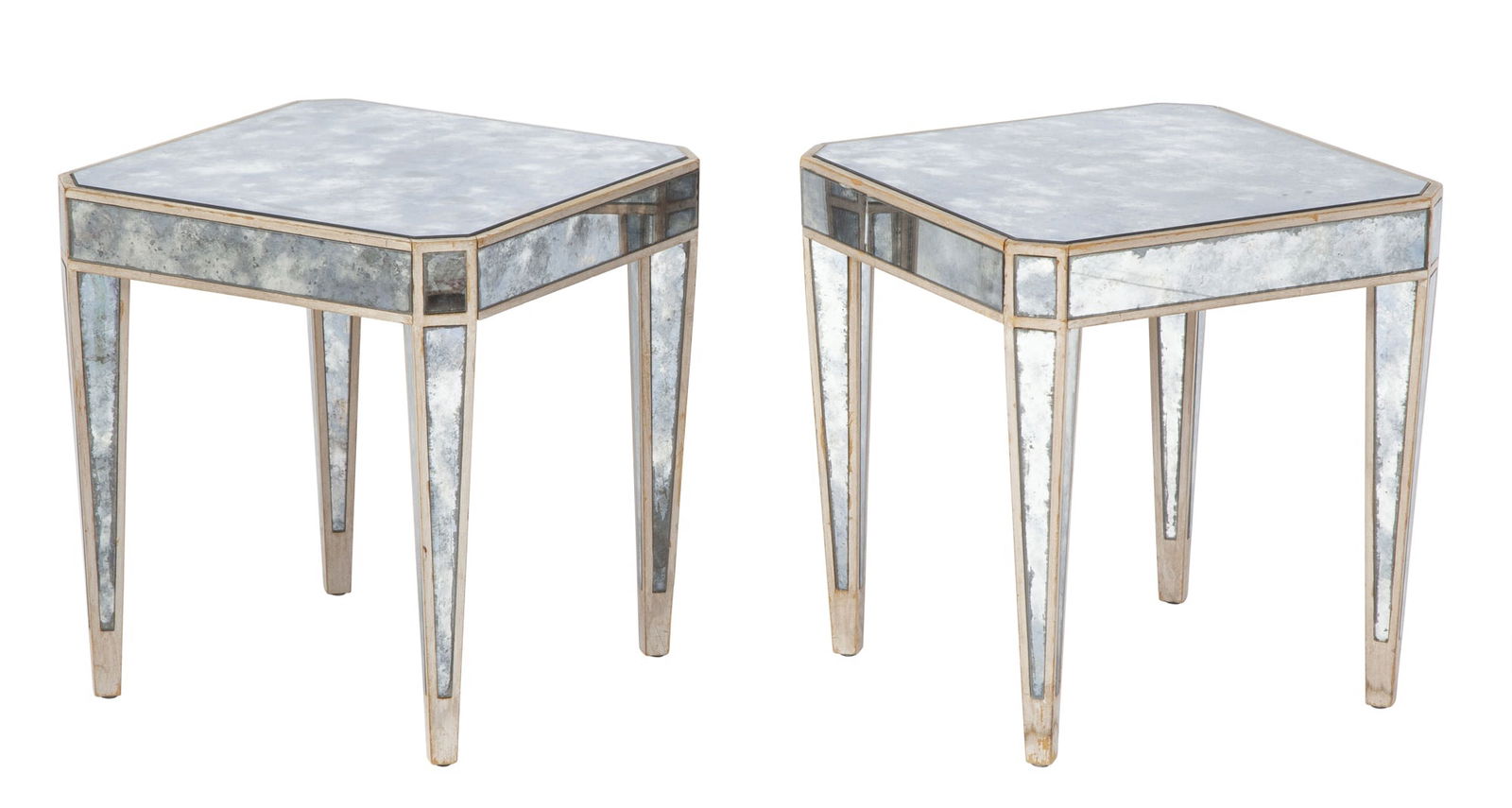 Pair of Mirrored Side Tables (1 of 3)