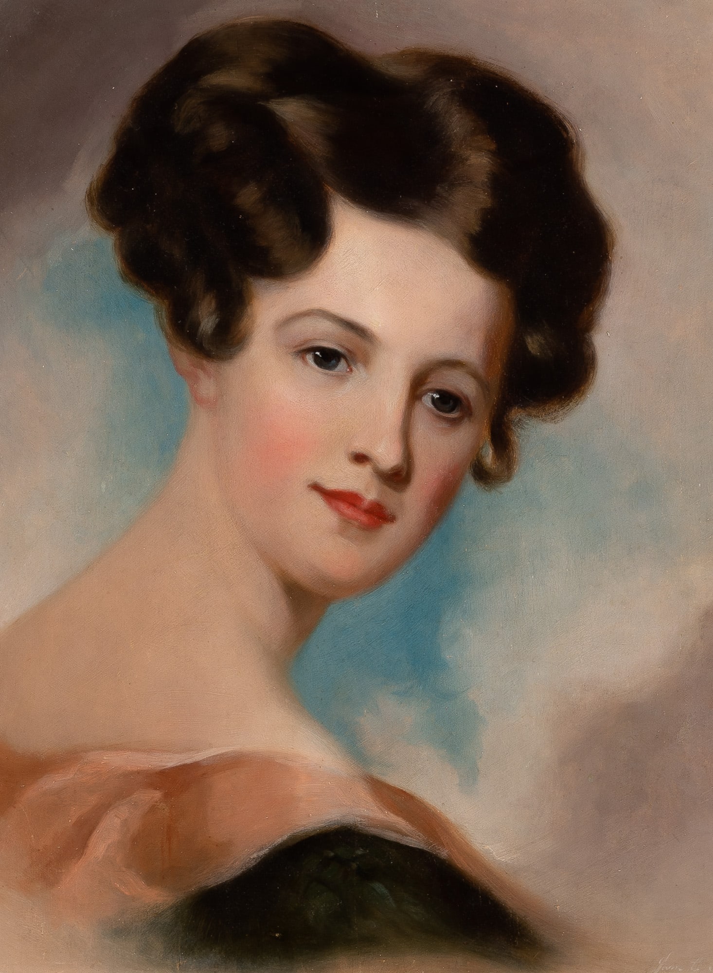 Jane Cooper Sully Darley: American, 1807-1877Portrait of a Woman (After Thomas Sully), 1822Signed Jane C. Sully and dated 1822 (lr)Oil on panel19 1/8 x 14 3/4 inches Provenance: Schwarz Gallery, Philadelphia
