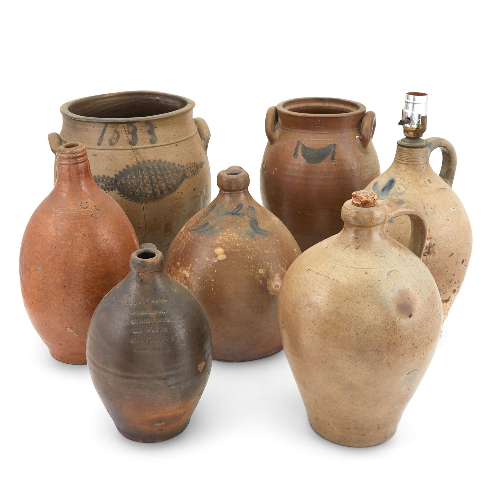 Seven Pieces of Stoneware 19th Century (1 of 3)