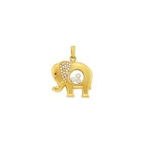 Chopard Gold and Diamond 'Happy Diamonds' Elephant Pendant