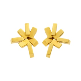 Maja DuBrul Pair of High Karat Gold Abstract Earclips