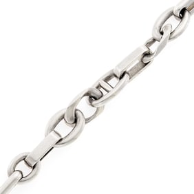 Hermès Silver Curb Link Bracelet with Toggle Clasp, France