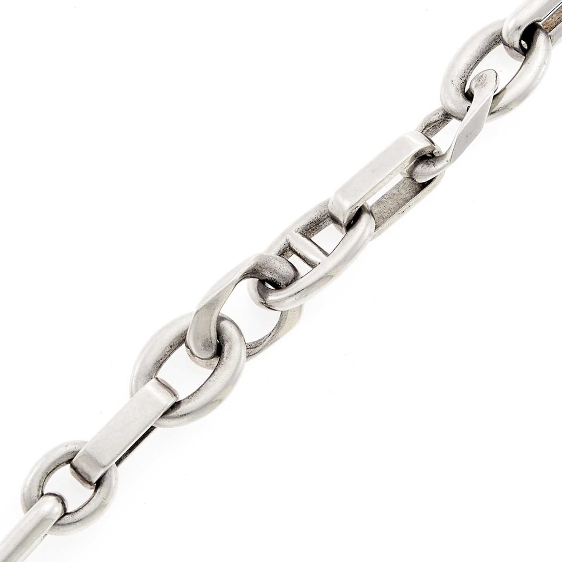 Hermès Silver Curb Link Bracelet with Toggle Clasp, France (1 of 2)