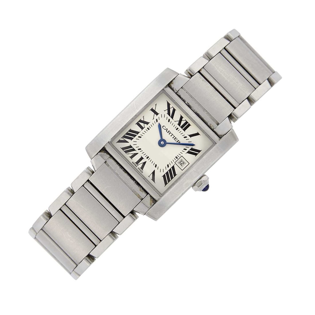 Cartier Stainless Steel 'Tank Francaise' Wristwatch, Ref. 2465 (1 of 2)