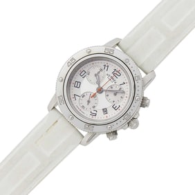 Hermès Stainless Steel and Rubber 'Clipper' Chronograph Wristwatch, Ref. CP2-410