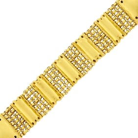 Seven Strand Gold Link Bracelet