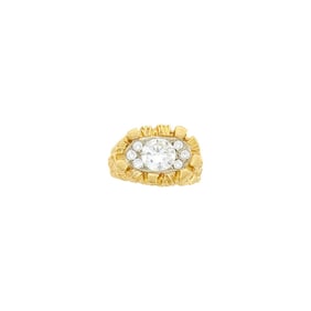 Gentleman's Gold and Diamond Ring