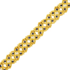 Gold, Sapphire and Diamond Bracelet