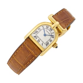 Cartier Gold 'Calandre' Wristwatch