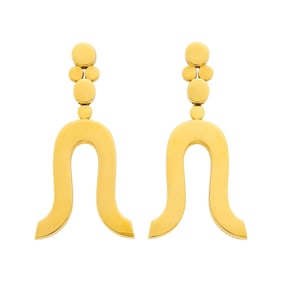 Maja DuBrul Pair of Gold Pendant-Earclips