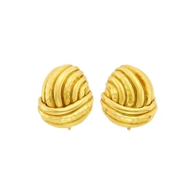 Andrew Clunn Pair of Gold Earclips