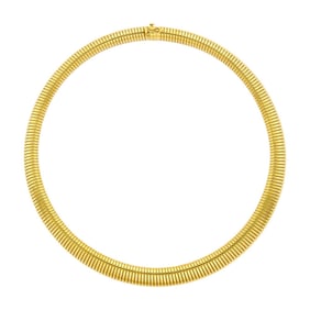 Gold Snake Link Necklace