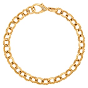 Gold and Diamond Link Necklace