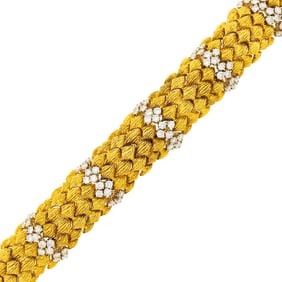 Two-Color Gold and Diamond Bracelet