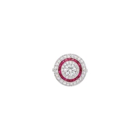 Platinum, Ruby and Diamond Ring