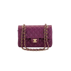 Chanel Burgundy Leather Double Flap Bag