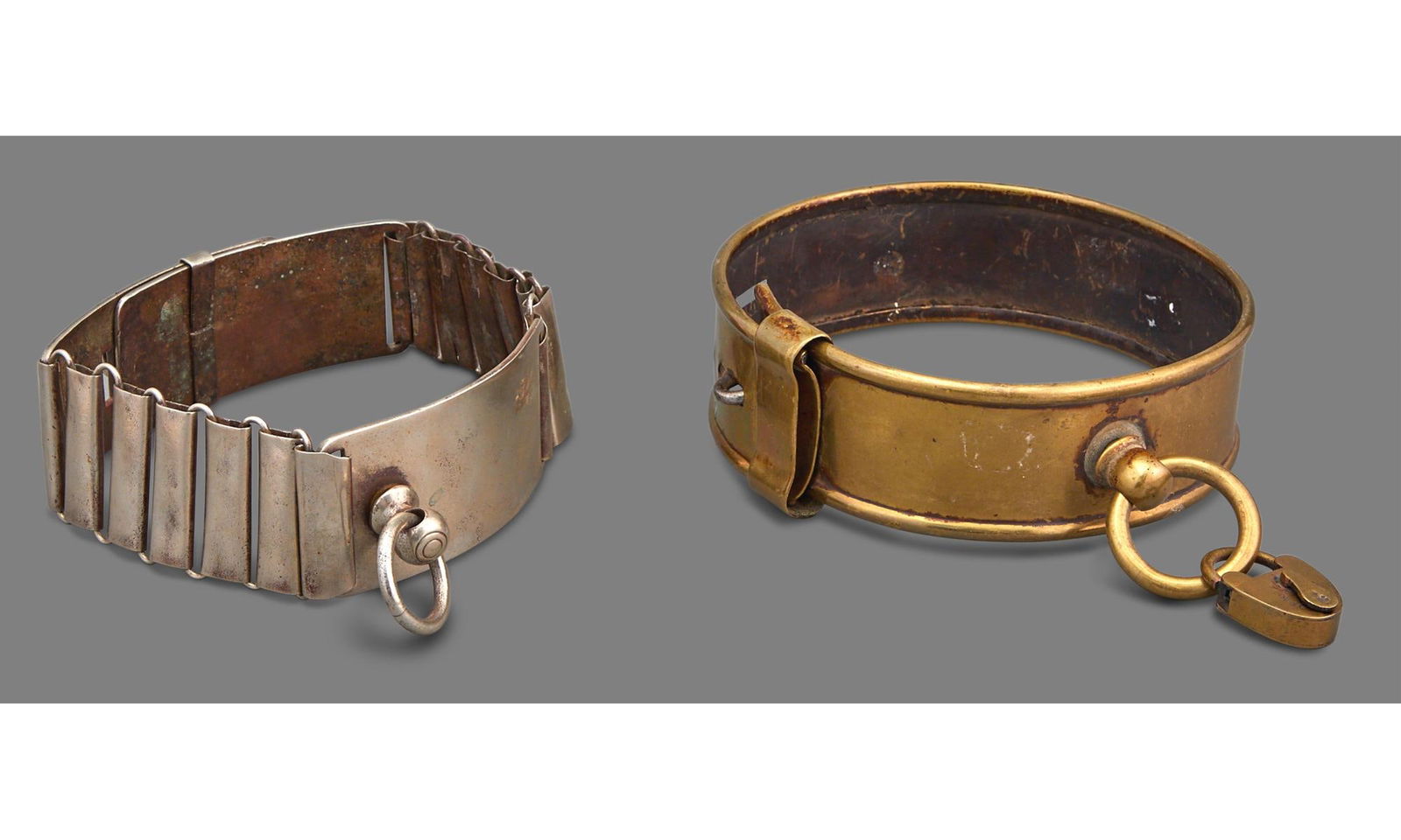 Two English Metal Dog Collars (1 of 1)