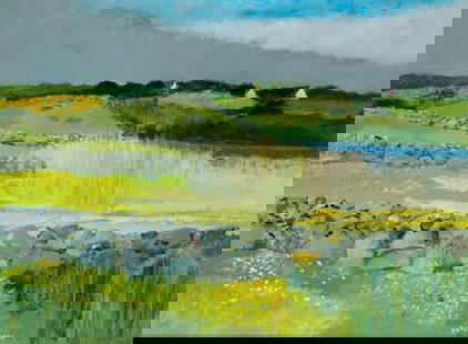 Guy Bardone: French, 1927-2015Orage dans le Connemara - IrelandeSigned Bardone (lr); signed Bardone and inscribed as titled on the stretcherOil on canvas23 1/2 x 32 inches (59.7 x 81.3 cm)Provenance:Davi